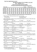 Đề kiểm tra học kỳ II năm học 2014 - 2015 môn  Hóa học lớp 12